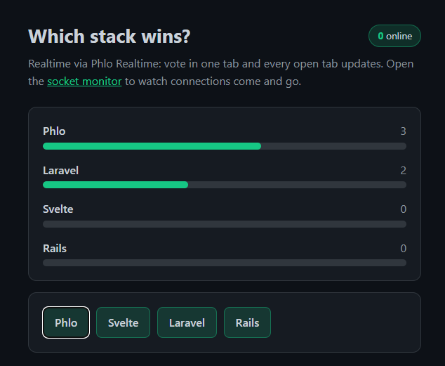 Phlo Realtime live-poll